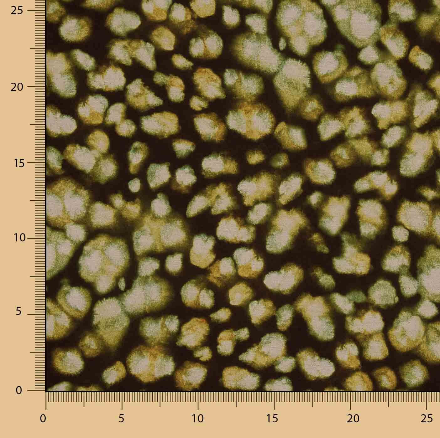 Tissu de viscose imprimé recto-verso, motif mosaïque olive - Ribes y Casals