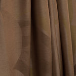 Tissu de viscose imprimé recto-verso, motifs abstraits en formes de vagues, couleur olive - Ribes y Casals