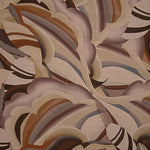 Tissu de viscose imprimé recto-verso, motifs abstraits en formes de vagues « Terre » - Ribes y Casals
