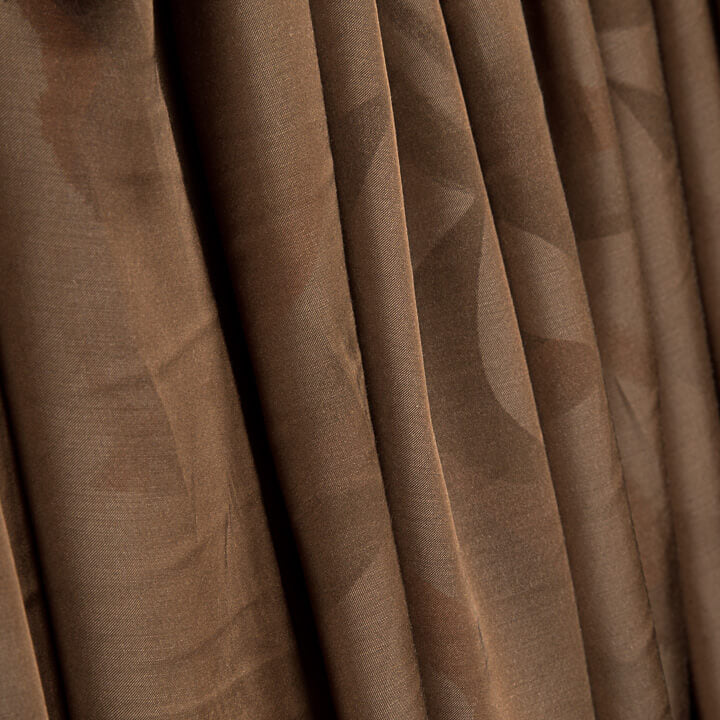 Tissu de viscose imprimé recto-verso, motifs abstraits en formes de vagues « Terre » - Ribes y Casals