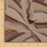 Tissu de viscose imprimé recto-verso, motifs abstraits en formes de vagues « Terre » - Ribes y Casals