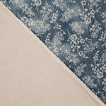 Velours côtelé imprimé fleurs vintage bleu - Ribes y Casals