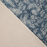 Velours côtelé imprimé fleurs vintage bleu - Ribes y Casals