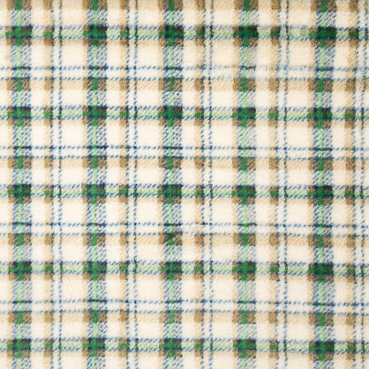 Polaire coral imprimée à tartan verts - Ribes y Casals