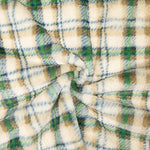 Polaire coral imprimée à tartan verts - Ribes y Casals