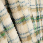 Polaire coral imprimée à tartan verts - Ribes y Casals