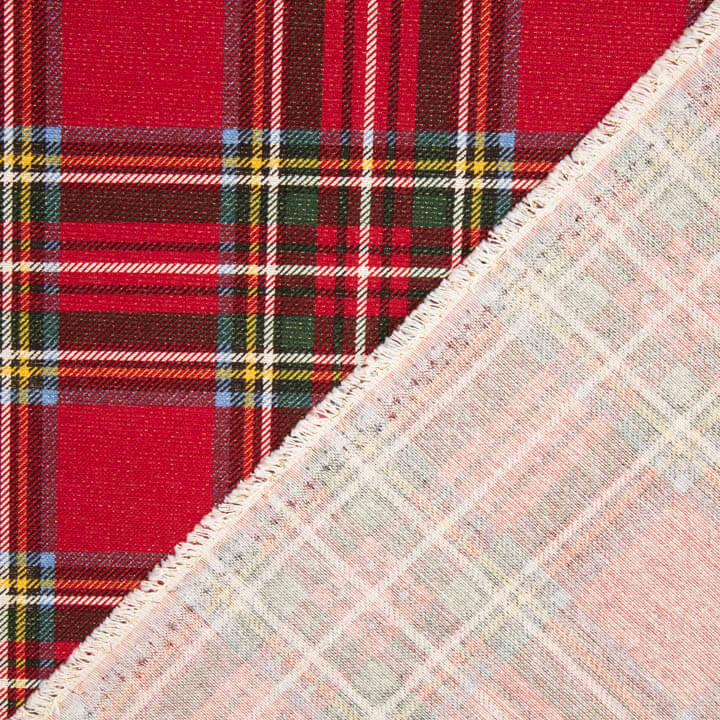 Toile lurex de Noël à carreaux rouges - Ribes y Casals