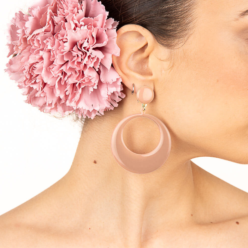 Boucles d&#39;oreilles flamenco cerceau nude - Ribes y Casals