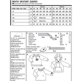 Patron de Couture Burda 9308 Sweatshirt - Ribes y Casals