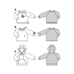 Patron de Couture Burda 9308 Sweatshirt - Ribes y Casals