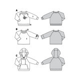 Patron de Couture Burda 9308 Sweatshirt - Ribes y Casals