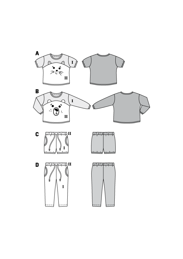 Patron de Couture Burda 9326 Pyjamas - Ribes y Casals