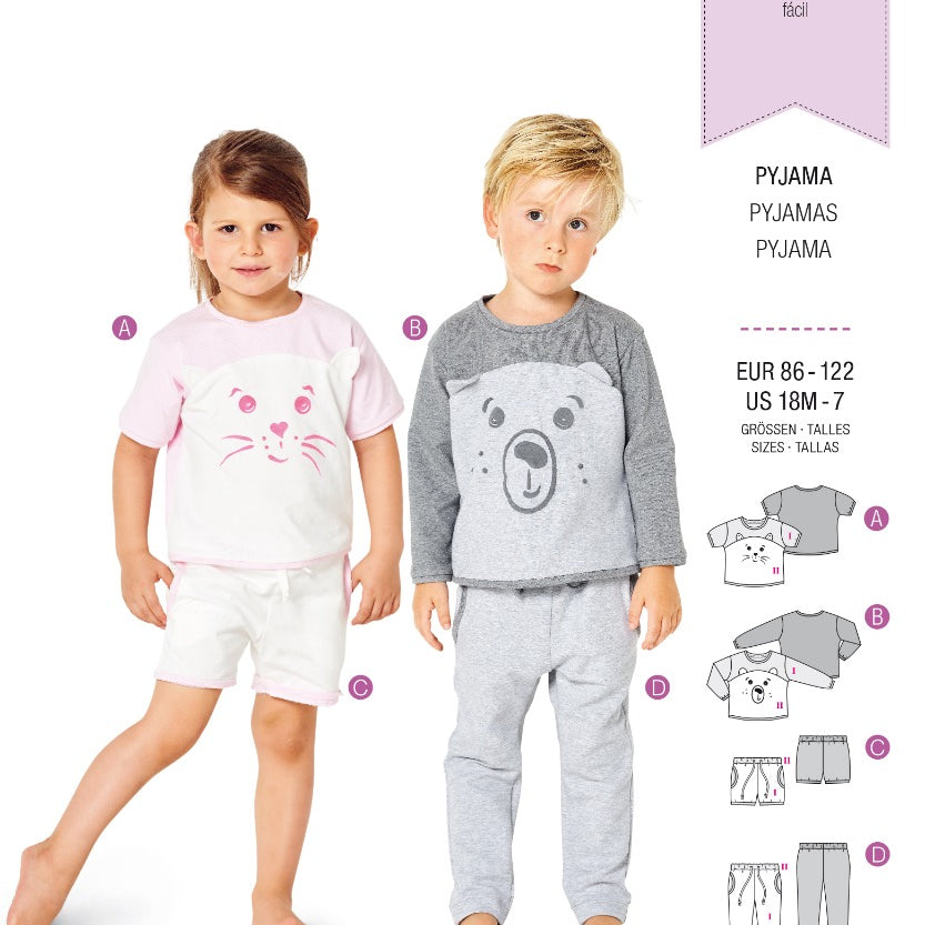 Patron de Couture Burda 9326 Pyjamas - Ribes y Casals