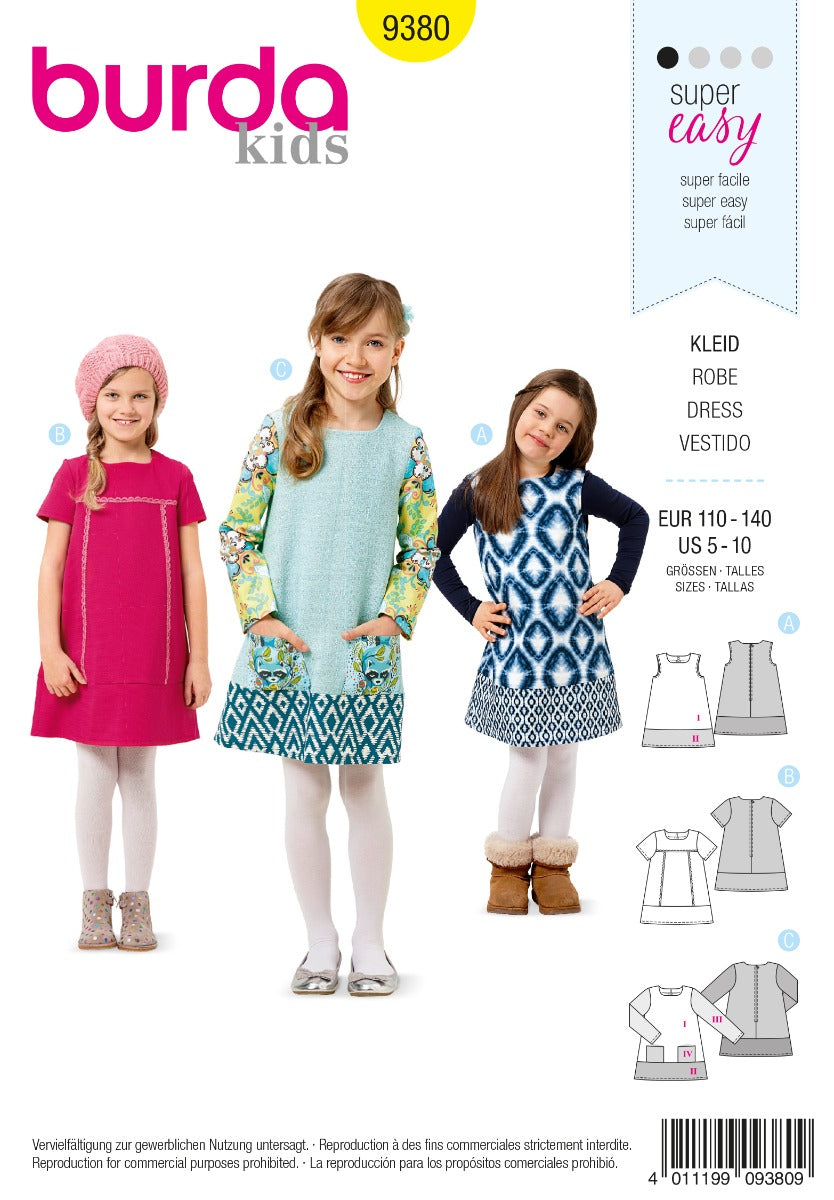 Patron de Couture Burda 9380 Robe - Ribes y Casals