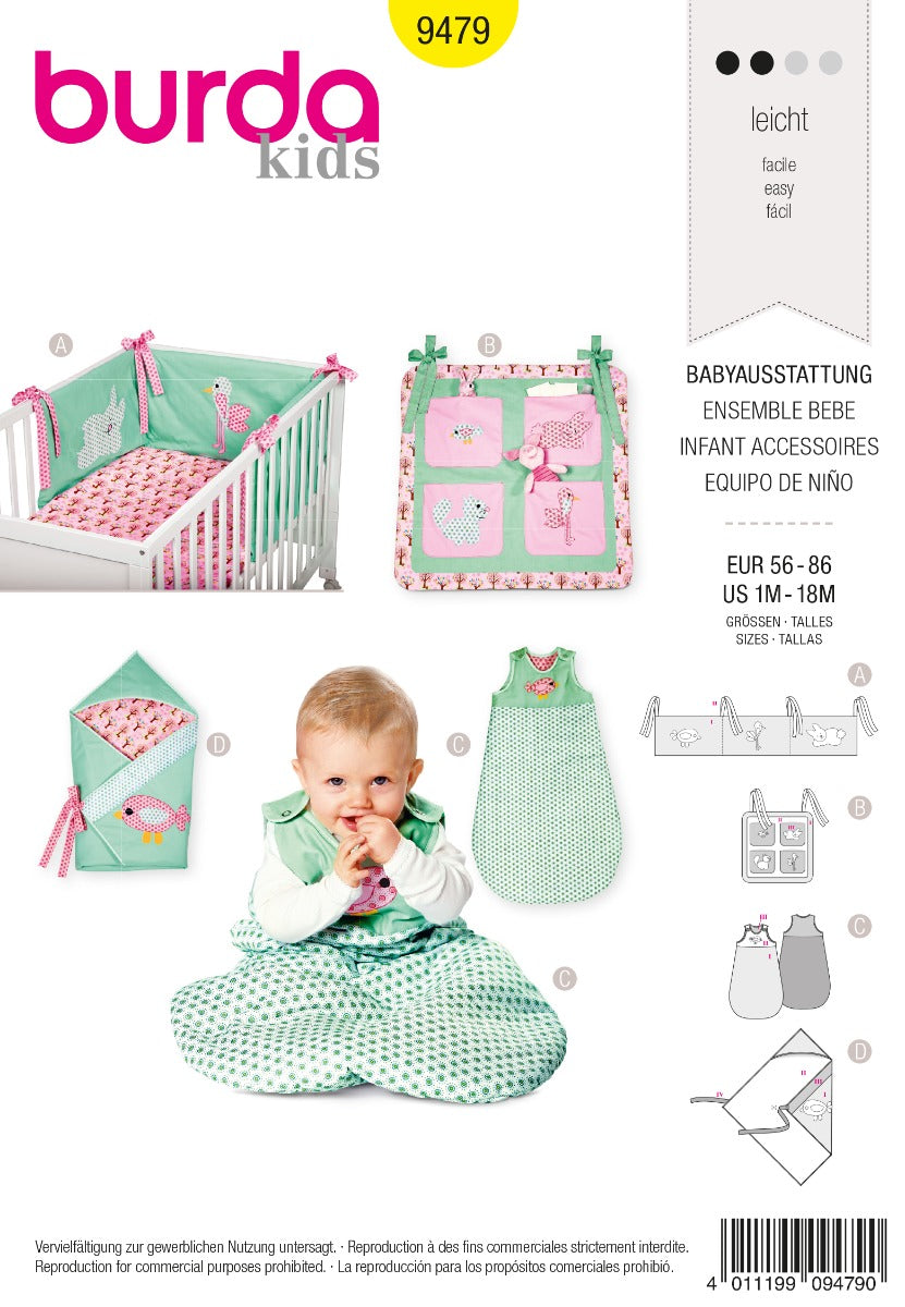 Patron de Couture Burda 9479 Accessoires pour bébé - Ribes y Casals