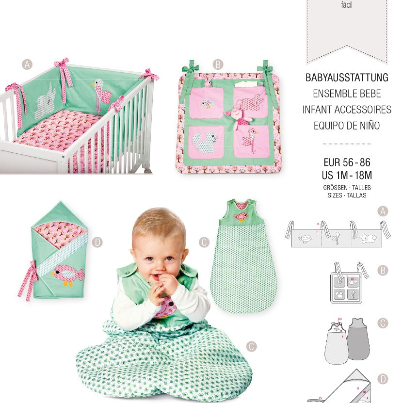 Patron de Couture Burda 9479 Accessoires pour bébé - Ribes y Casals