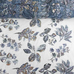 Strass en tulle bleu grisâtre « Branches » - Ribes y Casals