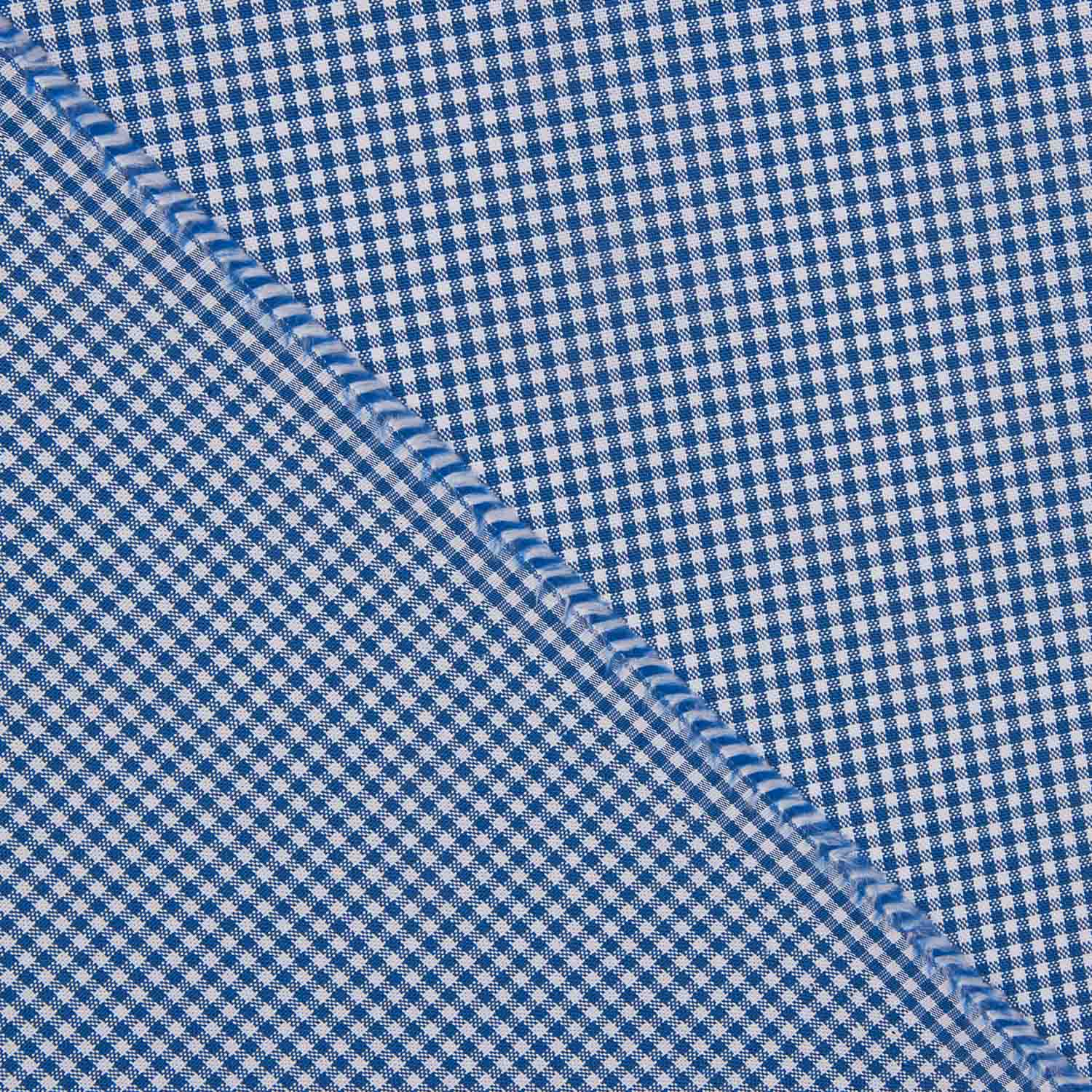 Chemise en coton Vichy bleu et blanc - Ribes y Casals