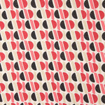 Viscose satinée avec motifs imprimés géométriques avec lurex rose et noir - Ribes y Casals