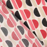 Viscose satinée avec motifs imprimés géométriques avec lurex rose et noir - Ribes y Casals