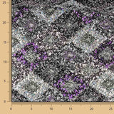 Dentelle fantaisie losanges argent et mauve - Ribes y Casals