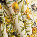 Toile de coton imprimée « Olives et huile d'olive » - Ribes y Casals