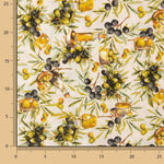 Toile de coton imprimée « Olives et huile d'olive » - Ribes y Casals