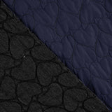 Coussin double face « Cœurs » Tejano noir et bleu marine - Ribes y Casals