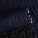 Coussin double face « Cœurs » Tejano noir et bleu marine - Ribes y Casals