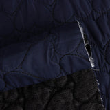 Coussin double face « Cœurs » Tejano noir et bleu marine - Ribes y Casals