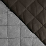 Coussin en sergé double face vert grisâtre et plumetis gris - Ribes y Casals