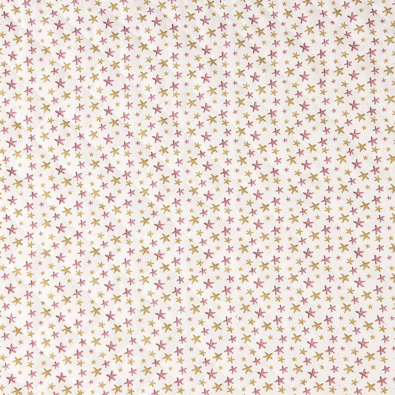 Couverture matelassée en popeline à étoiles roses - Ribes y Casals