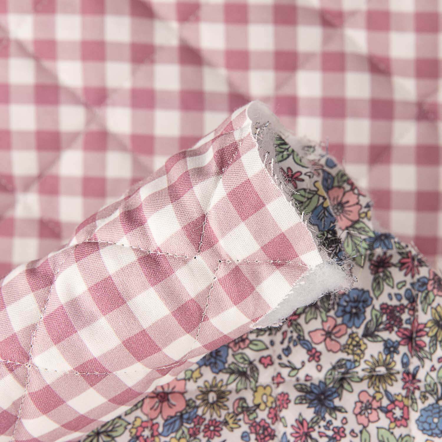 Polaire en popeline Vichy rose et multicolore - Ribes y Casals