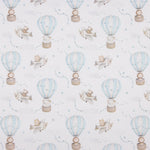 Percale imprimée « Ballons et avions » bleu - Ribes y Casals