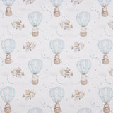 Percale imprimée « Ballons et avions » bleu - Ribes y Casals