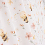 Percale imprimée d'abeilles et de fleurs fleuries - Ribes y Casals