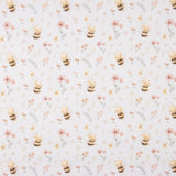 Percale imprimée d'abeilles et de fleurs fleuries - Ribes y Casals