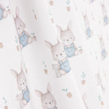 Percale imprimée « Petits lapins » bleue - Ribes y Casals