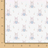 Percale imprimée « Petits lapins » bleue - Ribes y Casals