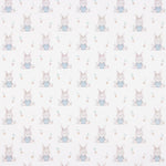 Percale imprimée « Petits lapins » bleue - Ribes y Casals