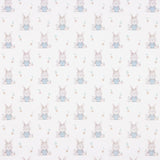 Percale imprimée « Petits lapins » bleue - Ribes y Casals