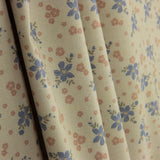 Percale imprimée de petites fleurs bleues et roses - Ribes y Casals