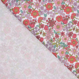 Percale imprimée « Jardin floral rose » - Ribes y Casals