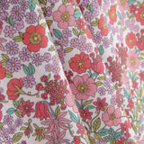 Percale imprimée « Jardin floral rose » - Ribes y Casals