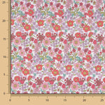 Percale imprimée « Jardin floral rose » - Ribes y Casals