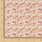 Percale imprimée de fleurs sauvages roses - Ribes y Casals