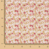 Percale imprimée de fleurs sauvages roses - Ribes y Casals