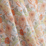 Percale imprimée fleurs aquarelle orange - Ribes y Casals