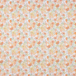Percale imprimée fleurs aquarelle orange - Ribes y Casals