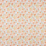 Percale imprimée fleurs aquarelle orange - Ribes y Casals